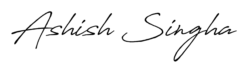 Upgrade your professional image with Ashish Singha signature created with Antro_Vectra_Bolder font. Fast, free, and watermark-free download. Ashish Singha signature style 7 images and pictures png