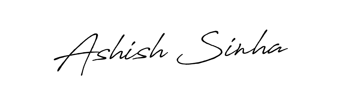 Create a beautiful signature design for name Ashish Sinha. With this signature (Antro_Vectra_Bolder) fonts, you can make a handwritten signature for free. Ashish Sinha signature style 7 images and pictures png