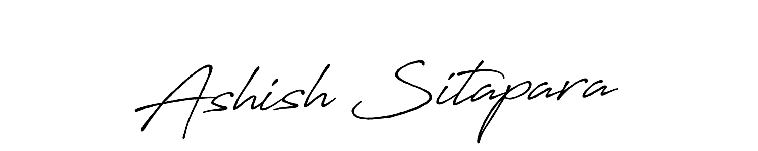 Create a beautiful signature design for name Ashish Sitapara. With this signature (Antro_Vectra_Bolder) fonts, you can make a handwritten signature for free. Ashish Sitapara signature style 7 images and pictures png