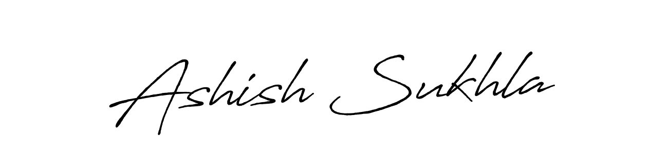 How to make Ashish Sukhla name signature. Use Antro_Vectra_Bolder style for creating short signs online. This is the latest handwritten sign. Ashish Sukhla signature style 7 images and pictures png