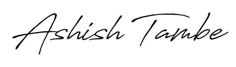 Express your personality with a custom Ashish Tambe signature crafted with Antro_Vectra_Bolder typography. Free transparent PNG download available. Ashish Tambe signature style 7 images and pictures png