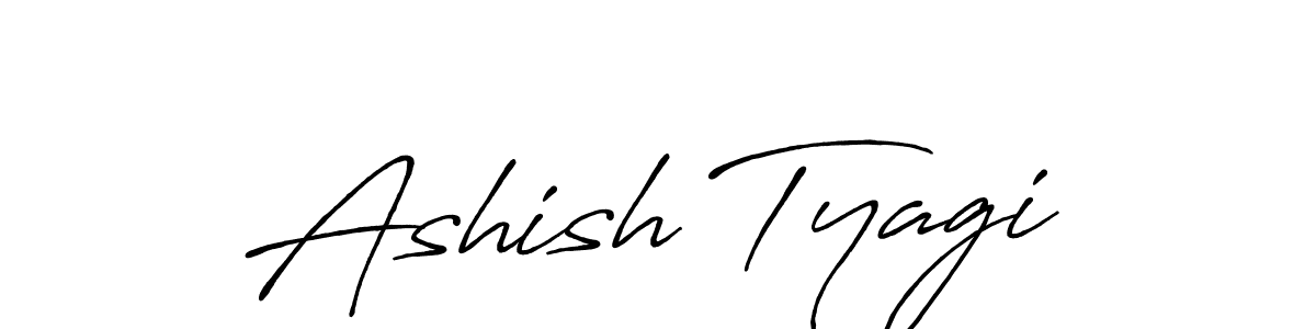 Ashish Tyagi stylish signature style. Best Handwritten Sign (Antro_Vectra_Bolder) for my name. Handwritten Signature Collection Ideas for my name Ashish Tyagi. Ashish Tyagi signature style 7 images and pictures png