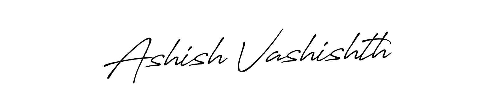 Ashish Vashishth stylish signature style. Best Handwritten Sign (Antro_Vectra_Bolder) for my name. Handwritten Signature Collection Ideas for my name Ashish Vashishth. Ashish Vashishth signature style 7 images and pictures png