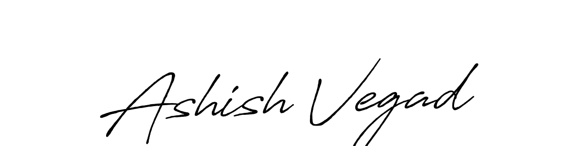 Create a beautiful signature design for name Ashish Vegad. With this signature (Antro_Vectra_Bolder) fonts, you can make a handwritten signature for free. Ashish Vegad signature style 7 images and pictures png