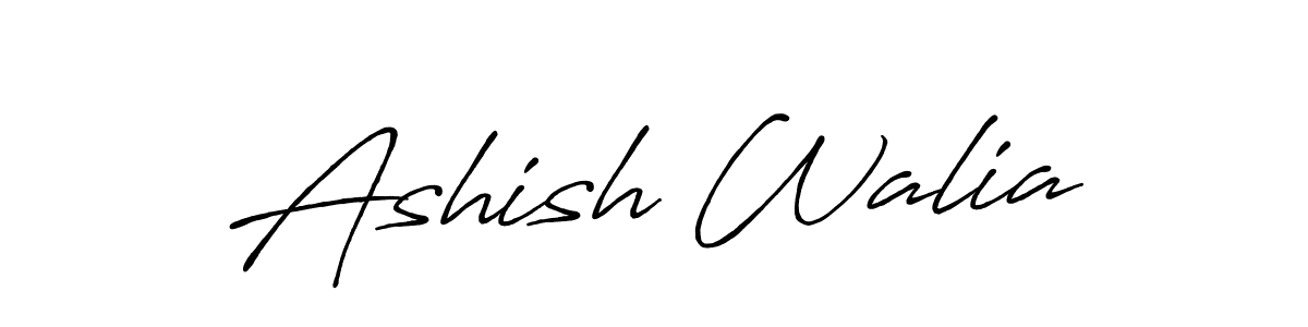 Create a beautiful signature design for name Ashish Walia. With this signature (Antro_Vectra_Bolder) fonts, you can make a handwritten signature for free. Ashish Walia signature style 7 images and pictures png