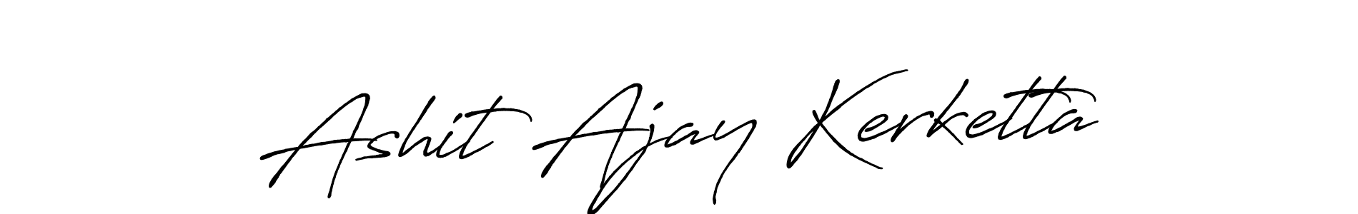 Design your own signature with our free online signature maker. With this signature software, you can create a handwritten (Antro_Vectra_Bolder) signature for name Ashit Ajay Kerketta. Ashit Ajay Kerketta signature style 7 images and pictures png