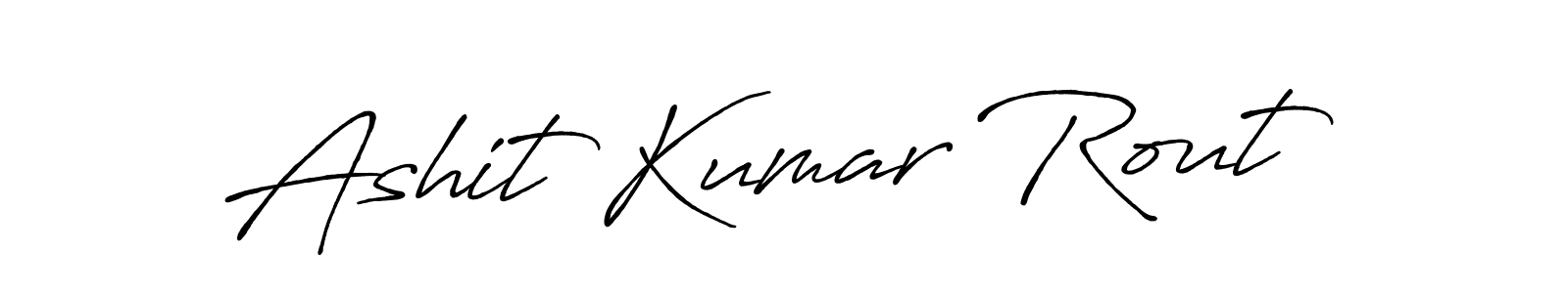 Make a beautiful signature design for name Ashit Kumar Rout. With this signature (Antro_Vectra_Bolder) style, you can create a handwritten signature for free. Ashit Kumar Rout signature style 7 images and pictures png