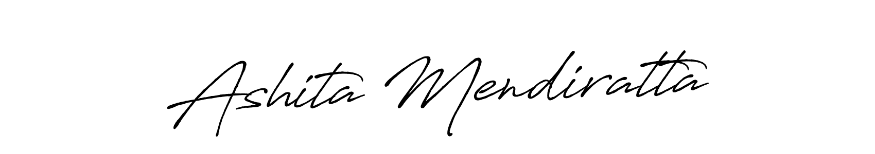 Also we have Ashita Mendiratta name is the best signature style. Create professional handwritten signature collection using Antro_Vectra_Bolder autograph style. Ashita Mendiratta signature style 7 images and pictures png