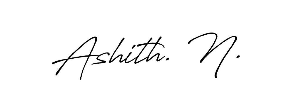 The best way (Antro_Vectra_Bolder) to make a short signature is to pick only two or three words in your name. The name Ashith. N. include a total of six letters. For converting this name. Ashith. N. signature style 7 images and pictures png