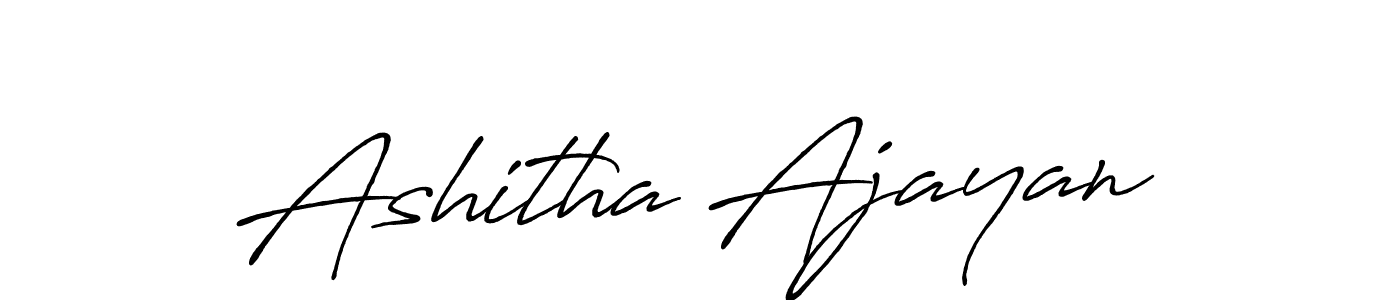 Use a signature maker to create a handwritten signature online. With this signature software, you can design (Antro_Vectra_Bolder) your own signature for name Ashitha Ajayan. Ashitha Ajayan signature style 7 images and pictures png