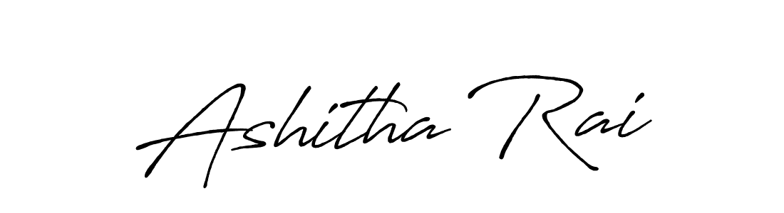 Also we have Ashitha Rai name is the best signature style. Create professional handwritten signature collection using Antro_Vectra_Bolder autograph style. Ashitha Rai signature style 7 images and pictures png