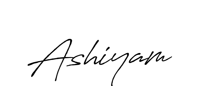 Make a beautiful signature design for name Ashiyam. With this signature (Antro_Vectra_Bolder) style, you can create a handwritten signature for free. Ashiyam signature style 7 images and pictures png