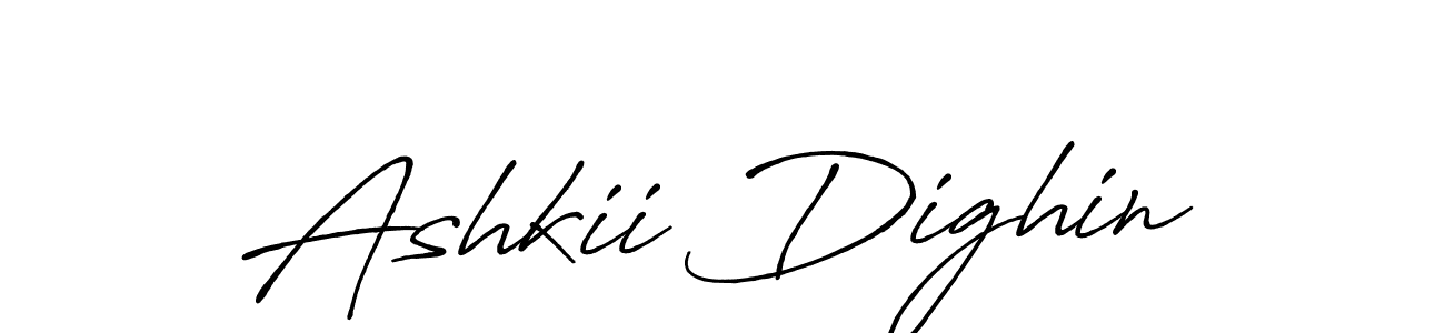 Create a beautiful signature design for name Ashkii Dighin. With this signature (Antro_Vectra_Bolder) fonts, you can make a handwritten signature for free. Ashkii Dighin signature style 7 images and pictures png