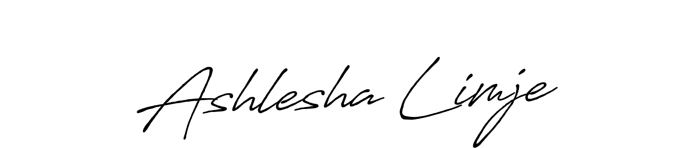 if you are searching for the best signature style for your name Ashlesha Limje. so please give up your signature search. here we have designed multiple signature styles  using Antro_Vectra_Bolder. Ashlesha Limje signature style 7 images and pictures png