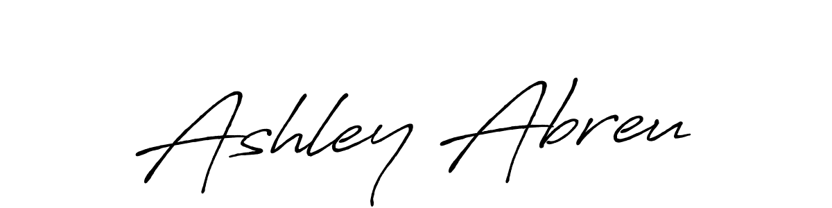 Make a beautiful signature design for name Ashley Abreu. With this signature (Antro_Vectra_Bolder) style, you can create a handwritten signature for free. Ashley Abreu signature style 7 images and pictures png