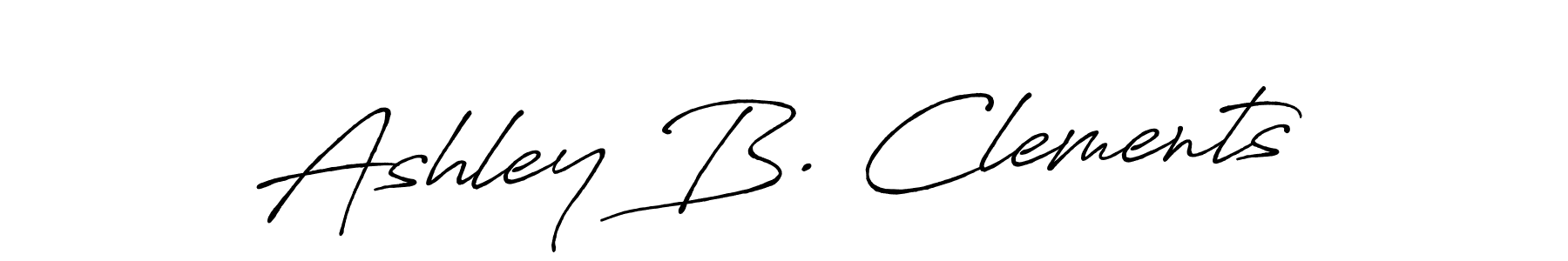 Use a signature maker to create a handwritten signature online. With this signature software, you can design (Antro_Vectra_Bolder) your own signature for name Ashley B. Clements. Ashley B. Clements signature style 7 images and pictures png