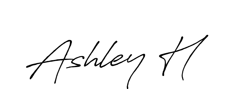 Create a beautiful signature design for name Ashley H. With this signature (Antro_Vectra_Bolder) fonts, you can make a handwritten signature for free. Ashley H signature style 7 images and pictures png