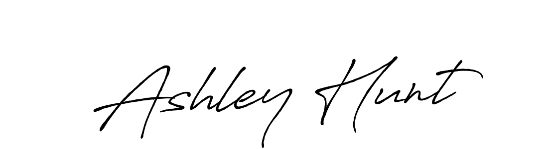 Ashley Hunt stylish signature style. Best Handwritten Sign (Antro_Vectra_Bolder) for my name. Handwritten Signature Collection Ideas for my name Ashley Hunt. Ashley Hunt signature style 7 images and pictures png