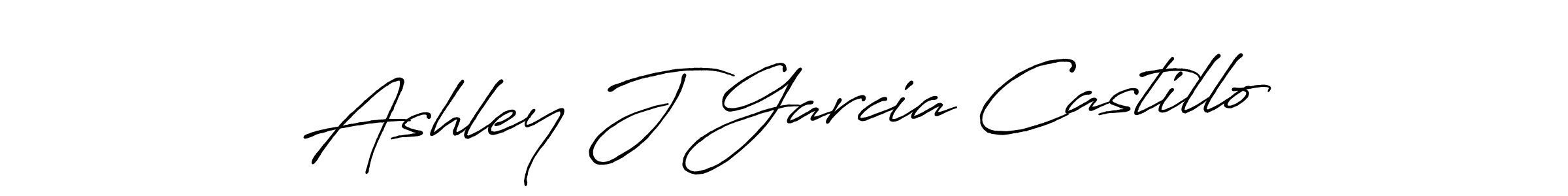 Make a beautiful signature design for name Ashley J Garcia Castillo. With this signature (Antro_Vectra_Bolder) style, you can create a handwritten signature for free. Ashley J Garcia Castillo signature style 7 images and pictures png