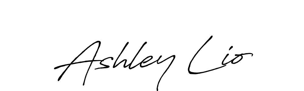 Ashley Lio stylish signature style. Best Handwritten Sign (Antro_Vectra_Bolder) for my name. Handwritten Signature Collection Ideas for my name Ashley Lio. Ashley Lio signature style 7 images and pictures png