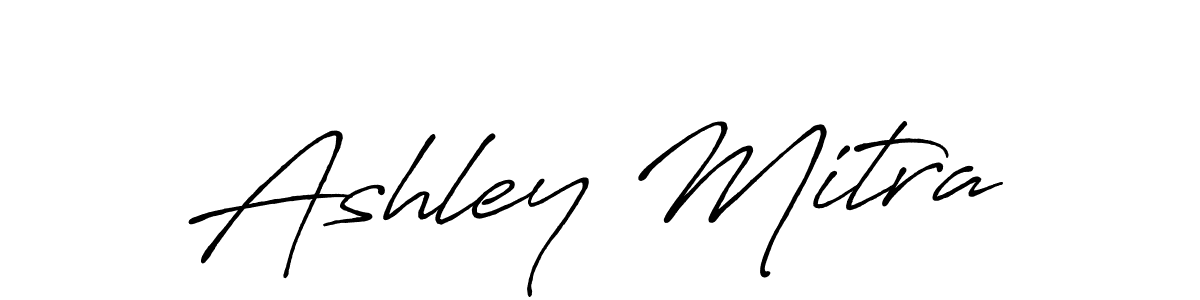 Make a beautiful signature design for name Ashley Mitra. With this signature (Antro_Vectra_Bolder) style, you can create a handwritten signature for free. Ashley Mitra signature style 7 images and pictures png