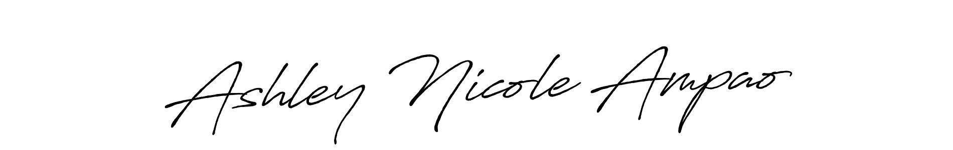 Also we have Ashley Nicole Ampao name is the best signature style. Create professional handwritten signature collection using Antro_Vectra_Bolder autograph style. Ashley Nicole Ampao signature style 7 images and pictures png