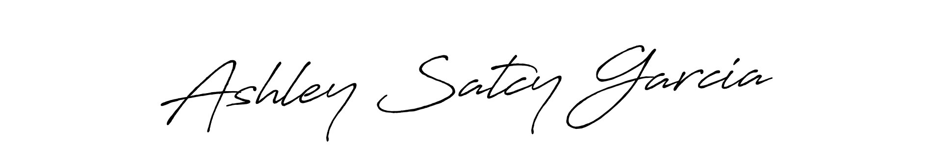 Create a beautiful signature design for name Ashley Satcy Garcia. With this signature (Antro_Vectra_Bolder) fonts, you can make a handwritten signature for free. Ashley Satcy Garcia signature style 7 images and pictures png