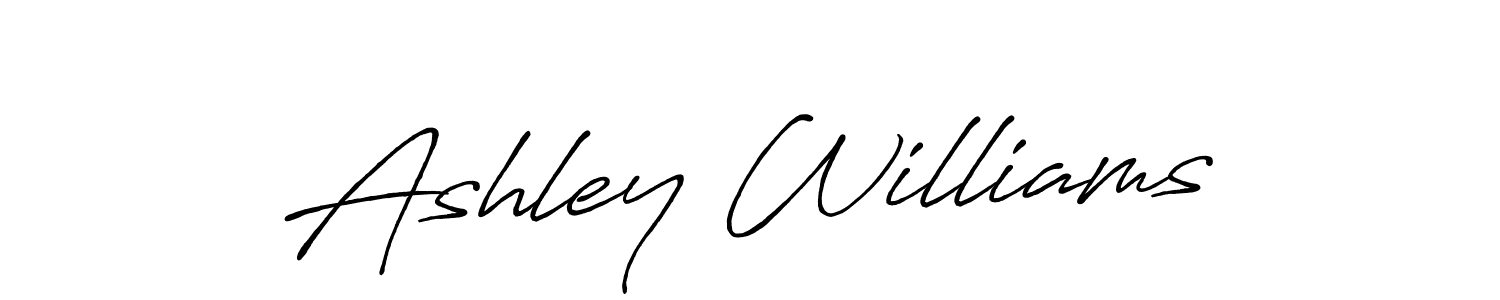 Make a beautiful signature design for name Ashley Williams. With this signature (Antro_Vectra_Bolder) style, you can create a handwritten signature for free. Ashley Williams signature style 7 images and pictures png