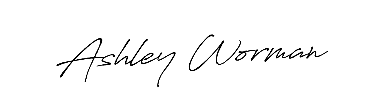 Ashley Worman stylish signature style. Best Handwritten Sign (Antro_Vectra_Bolder) for my name. Handwritten Signature Collection Ideas for my name Ashley Worman. Ashley Worman signature style 7 images and pictures png