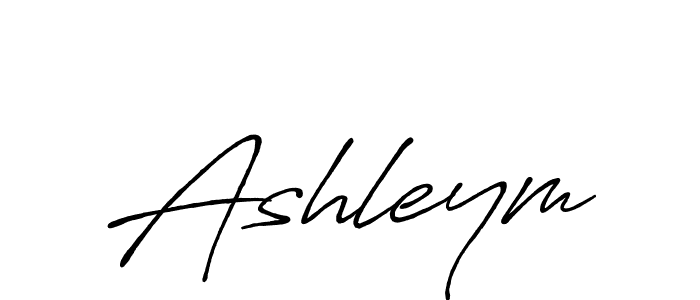 Ashleym stylish signature style. Best Handwritten Sign (Antro_Vectra_Bolder) for my name. Handwritten Signature Collection Ideas for my name Ashleym. Ashleym signature style 7 images and pictures png