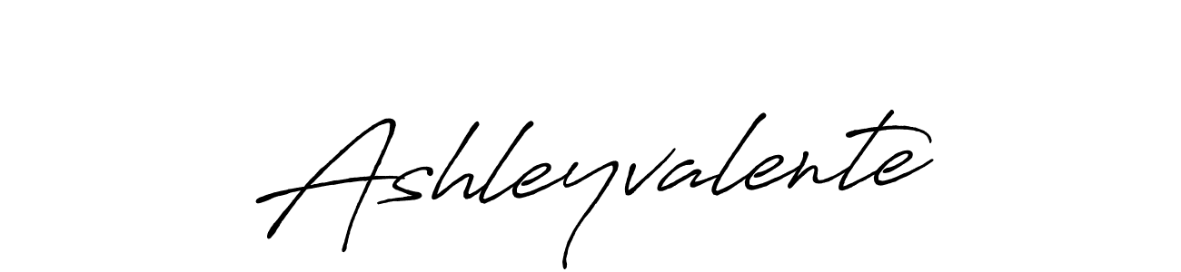 Make a beautiful signature design for name Ashleyvalente. With this signature (Antro_Vectra_Bolder) style, you can create a handwritten signature for free. Ashleyvalente signature style 7 images and pictures png