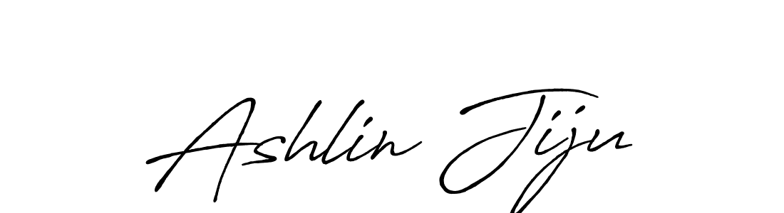 How to make Ashlin Jiju name signature. Use Antro_Vectra_Bolder style for creating short signs online. This is the latest handwritten sign. Ashlin Jiju signature style 7 images and pictures png