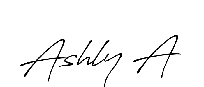 Make a beautiful signature design for name Ashly A. With this signature (Antro_Vectra_Bolder) style, you can create a handwritten signature for free. Ashly A signature style 7 images and pictures png