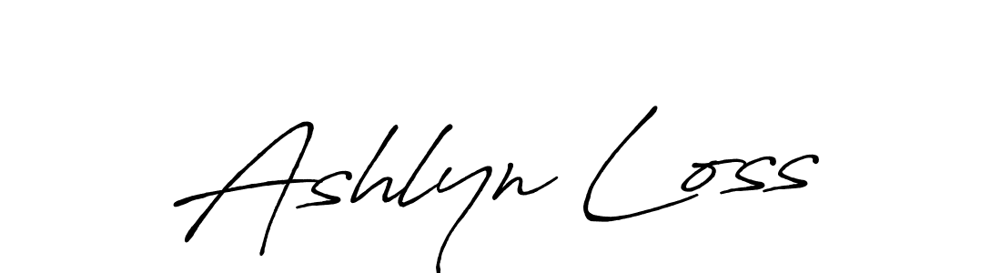 Also we have Ashlyn Loss name is the best signature style. Create professional handwritten signature collection using Antro_Vectra_Bolder autograph style. Ashlyn Loss signature style 7 images and pictures png