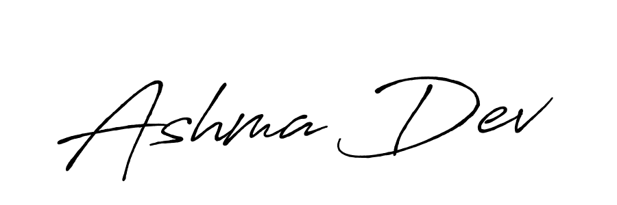 Also we have Ashma Dev name is the best signature style. Create professional handwritten signature collection using Antro_Vectra_Bolder autograph style. Ashma Dev signature style 7 images and pictures png