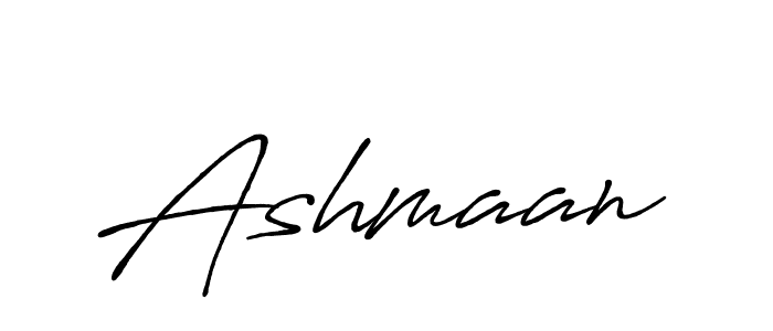 How to make Ashmaan name signature. Use Antro_Vectra_Bolder style for creating short signs online. This is the latest handwritten sign. Ashmaan signature style 7 images and pictures png