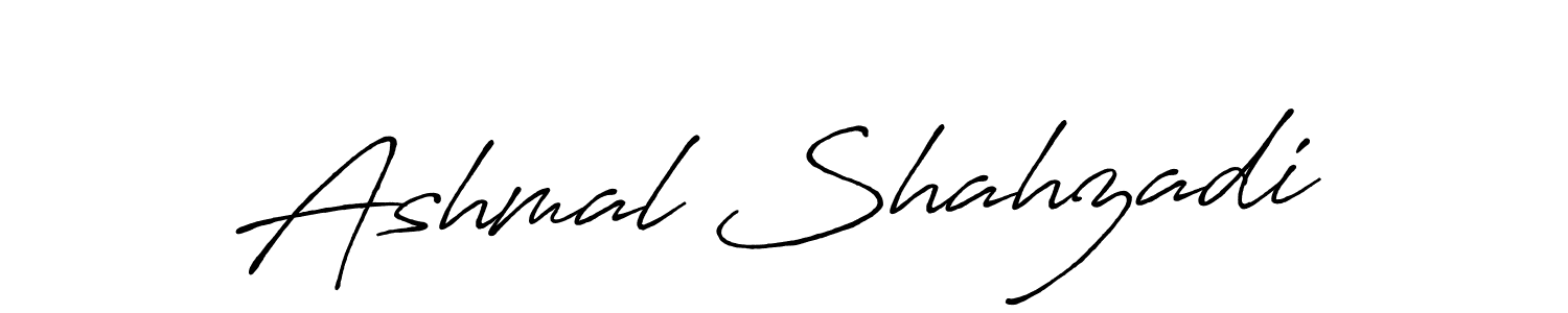 Create a beautiful signature design for name Ashmal Shahzadi. With this signature (Antro_Vectra_Bolder) fonts, you can make a handwritten signature for free. Ashmal Shahzadi signature style 7 images and pictures png