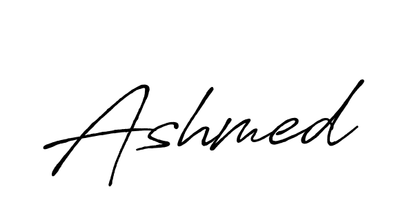 Use a signature maker to create a handwritten signature online. With this signature software, you can design (Antro_Vectra_Bolder) your own signature for name Ashmed. Ashmed signature style 7 images and pictures png