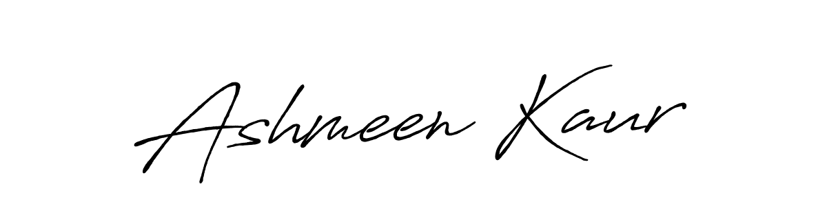 Make a beautiful signature design for name Ashmeen Kaur. With this signature (Antro_Vectra_Bolder) style, you can create a handwritten signature for free. Ashmeen Kaur signature style 7 images and pictures png