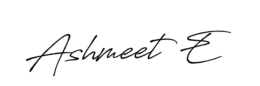 You should practise on your own different ways (Antro_Vectra_Bolder) to write your name (Ashmeet E) in signature. don't let someone else do it for you. Ashmeet E signature style 7 images and pictures png
