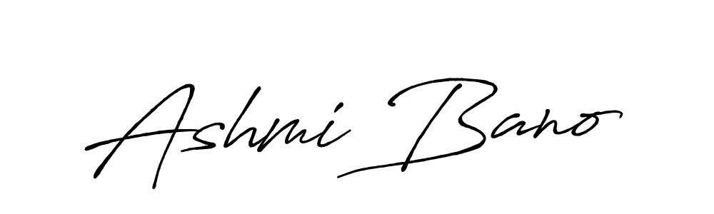 Use a signature maker to create a handwritten signature online. With this signature software, you can design (Antro_Vectra_Bolder) your own signature for name Ashmi Bano. Ashmi Bano signature style 7 images and pictures png