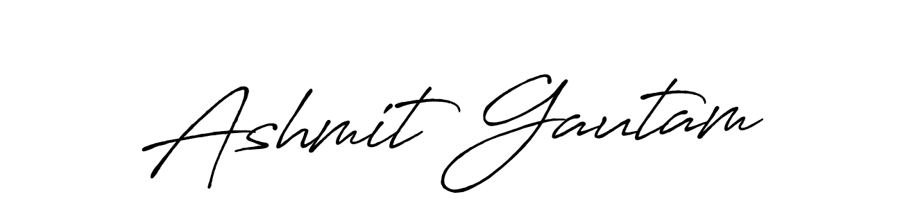 Create a beautiful signature design for name Ashmit Gautam. With this signature (Antro_Vectra_Bolder) fonts, you can make a handwritten signature for free. Ashmit Gautam signature style 7 images and pictures png