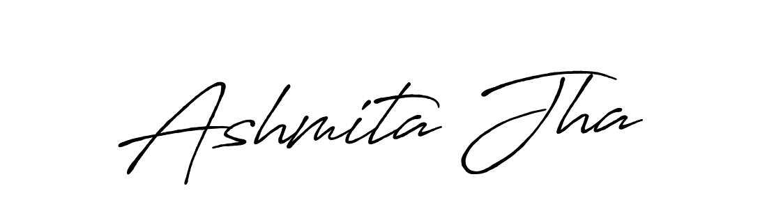 How to make Ashmita Jha signature? Antro_Vectra_Bolder is a professional autograph style. Create handwritten signature for Ashmita Jha name. Ashmita Jha signature style 7 images and pictures png