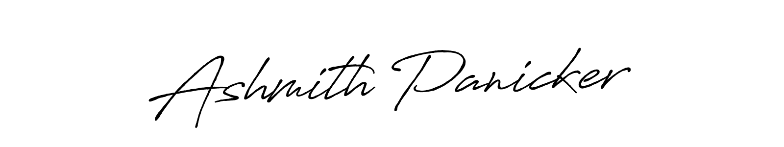 Make a beautiful signature design for name Ashmith Panicker. With this signature (Antro_Vectra_Bolder) style, you can create a handwritten signature for free. Ashmith Panicker signature style 7 images and pictures png