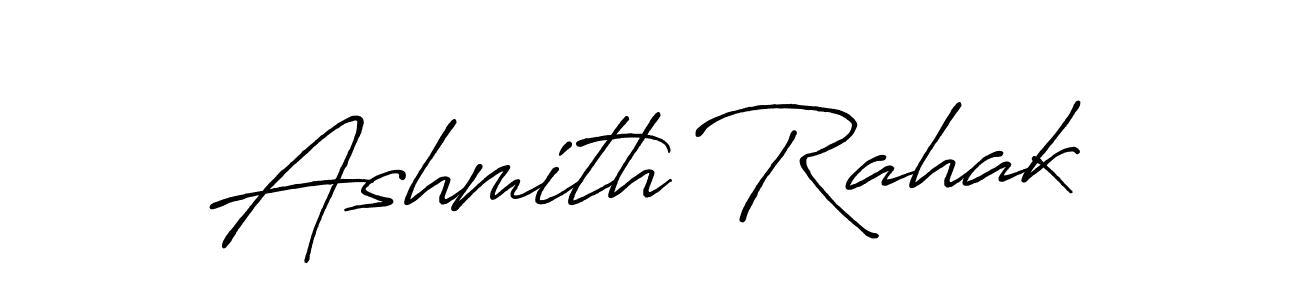 How to make Ashmith Rahak name signature. Use Antro_Vectra_Bolder style for creating short signs online. This is the latest handwritten sign. Ashmith Rahak signature style 7 images and pictures png