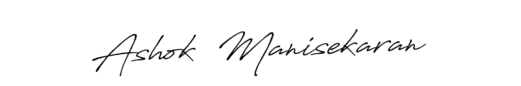 Antro_Vectra_Bolder is a professional signature style that is perfect for those who want to add a touch of class to their signature. It is also a great choice for those who want to make their signature more unique. Get Ashok  Manisekaran name to fancy signature for free. Ashok  Manisekaran signature style 7 images and pictures png