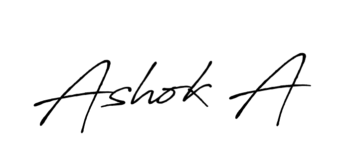 How to make Ashok A signature? Antro_Vectra_Bolder is a professional autograph style. Create handwritten signature for Ashok A name. Ashok A signature style 7 images and pictures png