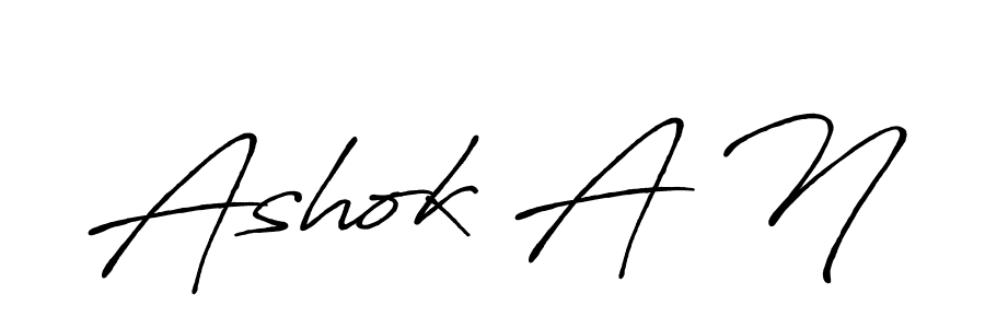 Create a beautiful signature design for name Ashok A N. With this signature (Antro_Vectra_Bolder) fonts, you can make a handwritten signature for free. Ashok A N signature style 7 images and pictures png