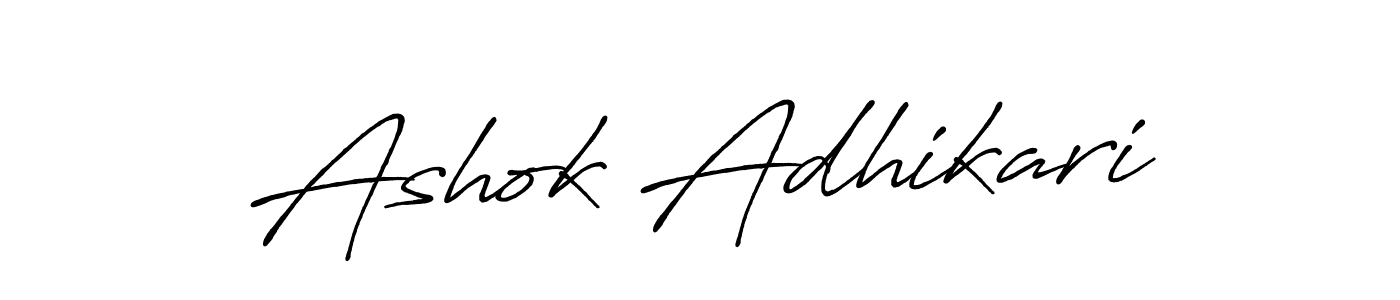 Also You can easily find your signature by using the search form. We will create Ashok Adhikari name handwritten signature images for you free of cost using Antro_Vectra_Bolder sign style. Ashok Adhikari signature style 7 images and pictures png