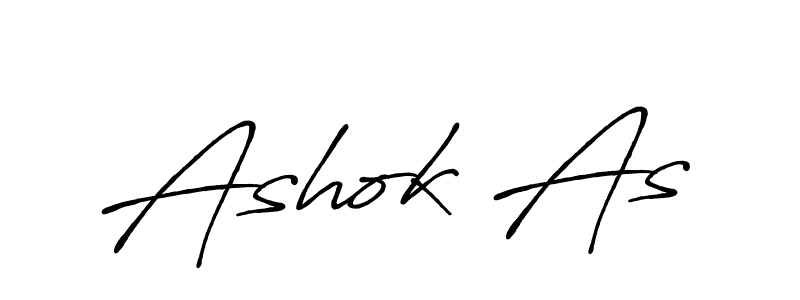 Use a signature maker to create a handwritten signature online. With this signature software, you can design (Antro_Vectra_Bolder) your own signature for name Ashok As. Ashok As signature style 7 images and pictures png